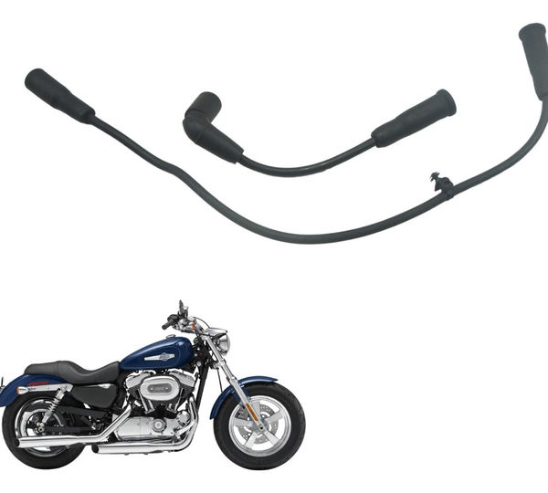 Par Cabo Bobina Ignição Harley Xl 1200 2013 Original Preto