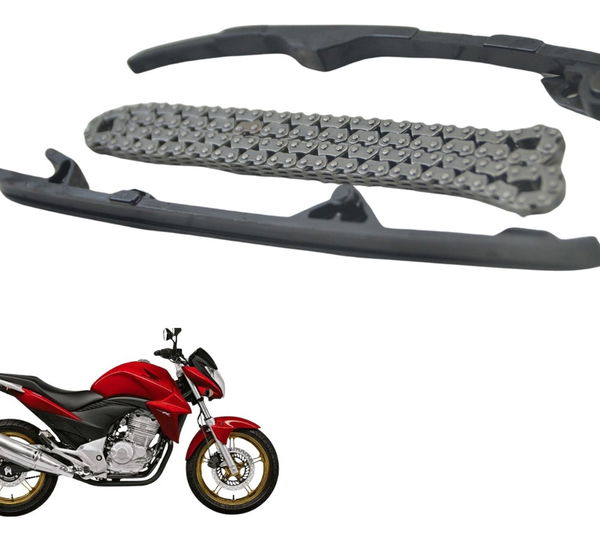 Kit Guia Tensor Corrente Comando Honda Cb 300 R 09-12 Orig