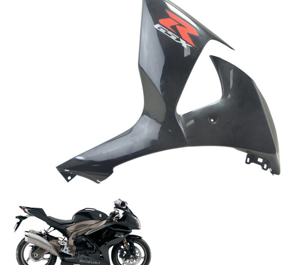 Carenagem Lateral Esq C/ Avaria Suzuki Gsx-r Srad 1000 11-16 Preto