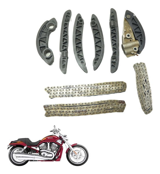 Kit Guia Tensor Corrente Comando Harley V-rod 1130 03-06