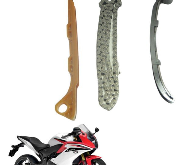 Kit Guia Tensor Corrente Comando Honda Cbr 600f 12-14 Orig