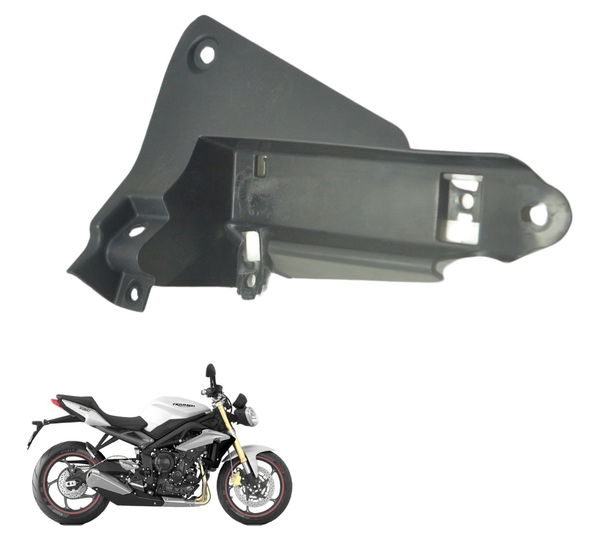 Acabamento Radiador Inf Esq Triumph Street Triple 675 13-16 Preto