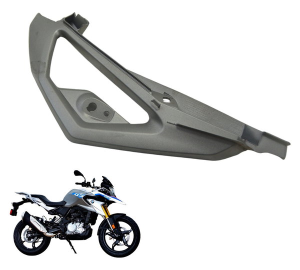 Carenagem Lateral Traseiro Esq C/avaria Bmw G 310 Gs 17-20 Cinza-escuro