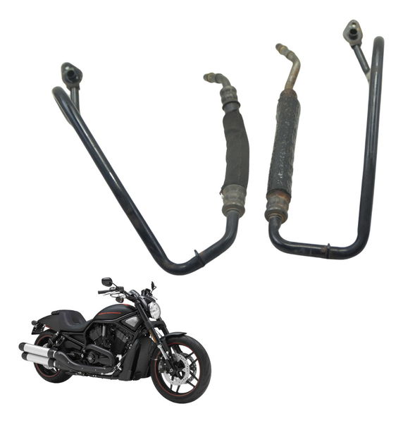 Par Mangueira Óleo Harley Night Rod 12-16 Original