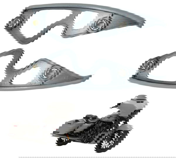 Par Acabamento Espada Harley Street Glide Cvo 2020 Original Prateado