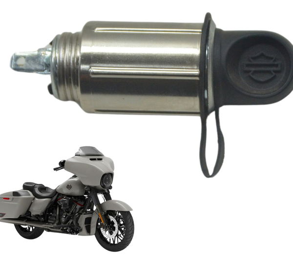Tomada 12v Harley Street Glide Cvo 2020 Original Preto
