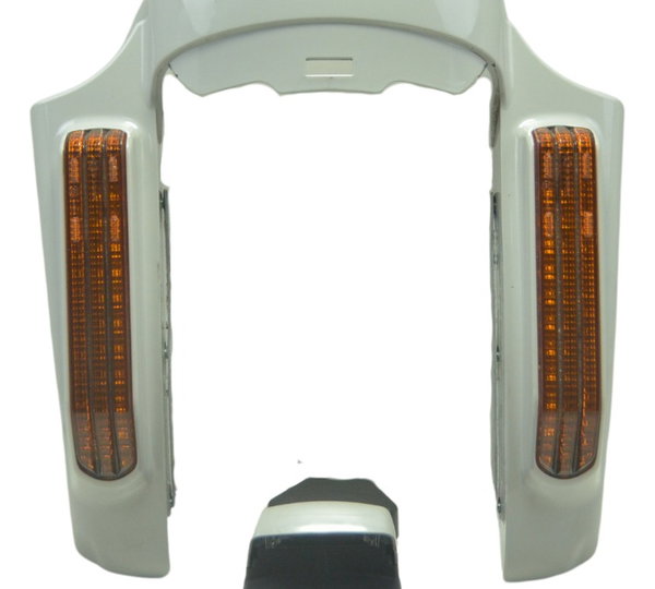 Lanterna C/pisca Led Suporte Placa Harley Street Glide Cvo Esquerdo Laranja