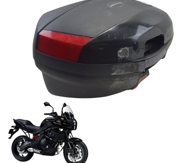 Baú C/avaria Alforge Esquerdo Kawasaki Versys 650 10-14 Orig Preto
