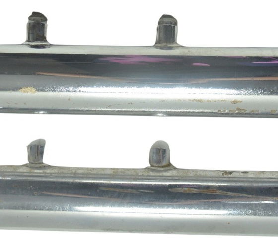 Par Ponteira Escape C/ Detalhes Harley Xl 883 N 1200 Orig