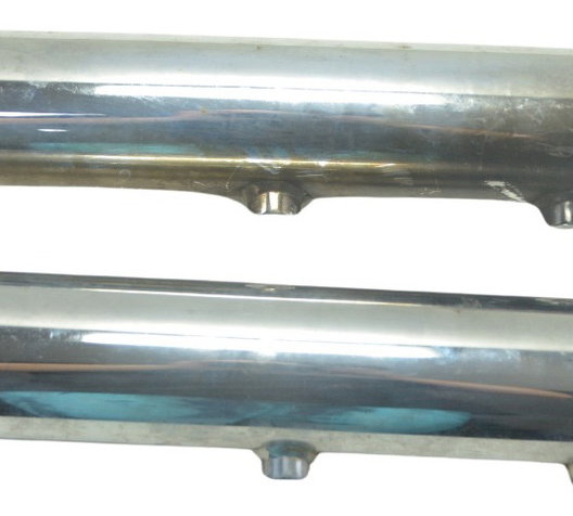 Par Ponteira Escape C/ Detalhes Harley Softail Heritage Orig