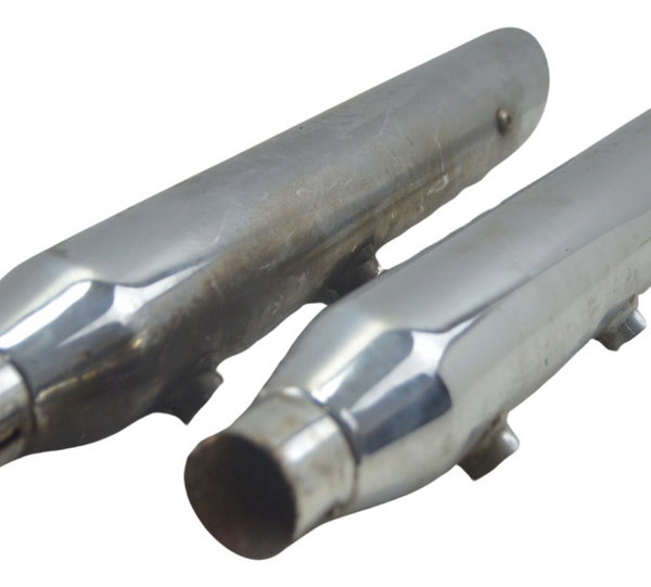 Par Ponteira Escape C/ Detalhes Harley Softail Heritage Orig