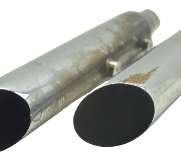 Par Ponteira Escape C/ Detalhes Harley Softail Heritage Orig