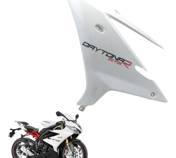 Carenagem Lateral Esq C/ Avaria Triumph Daytona 675r 13-16 Branco