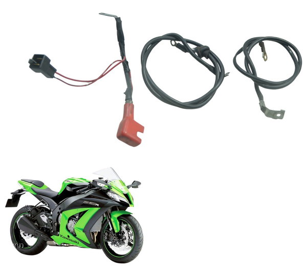 Cabo +/- Bateria Kawasaki Zx 10r 10-15 Original  Preto
