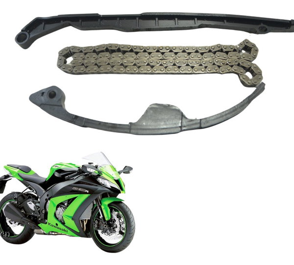 Kit Guia Tensor Corrente Comando Kawasaki Zx 10r 10-15 Orig