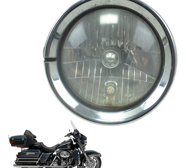 Farol C/ Aro Harley Electra Glide Touring 1450 Original Direito