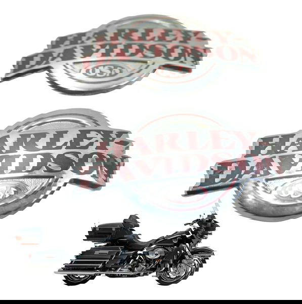 Par Emblema Tanque Harley Electra Glide Touring 1450 Orig