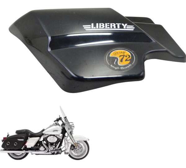 Carenagem Lateral Esquerd Harley Road King Touring 2013 Orig Preto
