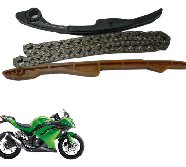 Kit Guia Tensor Corrente Kawasaki Ninja 300 13-18 Original