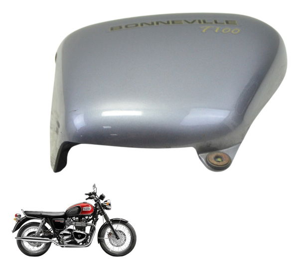 Carenagem Lateral Esquerda Triumph Bonneville T100 13-15 Ori Cinza