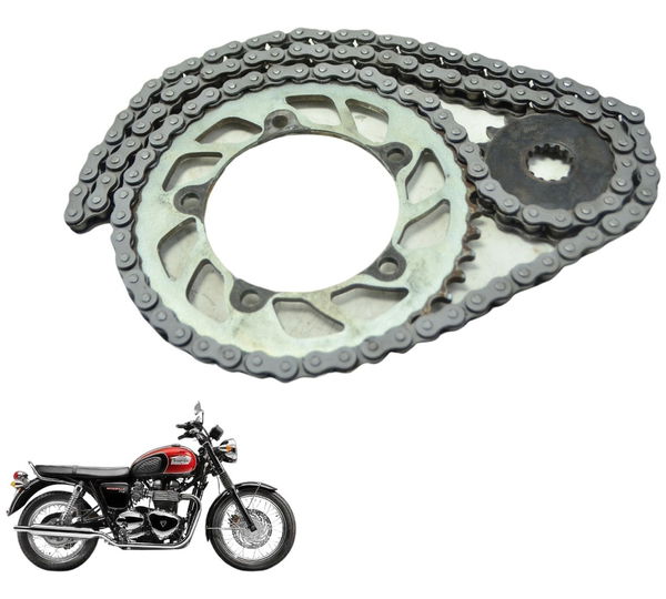 Kit Relação Triumph Bonneville T100 13-15 Original Prateado