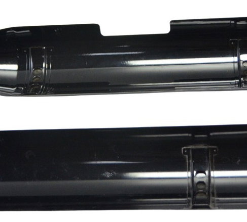 Par Protetor Capa Ponteira Escape C/ Detal Harley Softail M8