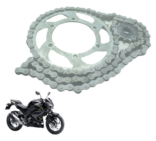 Kit Relação Kawasaki Z 300 13-18 Original Prateado