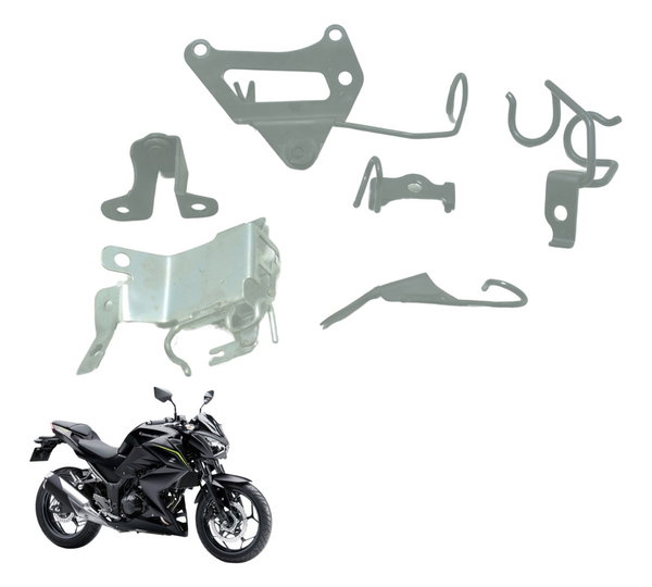 Jogo Guia Cabos Kawasaki Z 300 13-18 Original