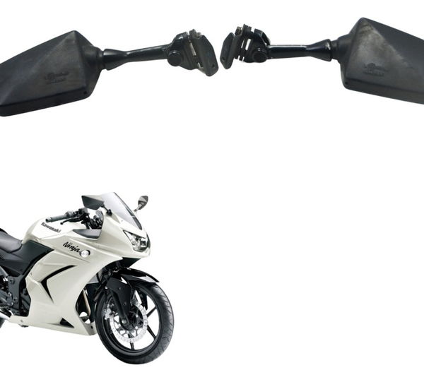 Par Espelho Retrovisor C/suporte Kawasaki Ninja 250 R 08-12