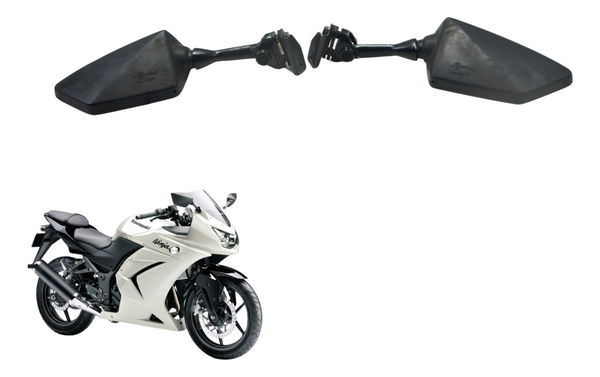Par Espelho Retrovisor C/suporte Kawasaki Ninja 250 R 08-12
