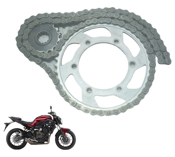 Kit Relação Yamaha Mt 07 15-18 Original Prateado