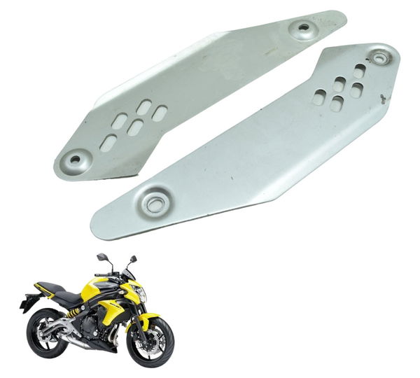 Par Protetor Calcanhar Kawasaki Er6n Er-6n 10-12 Original Prateado 00