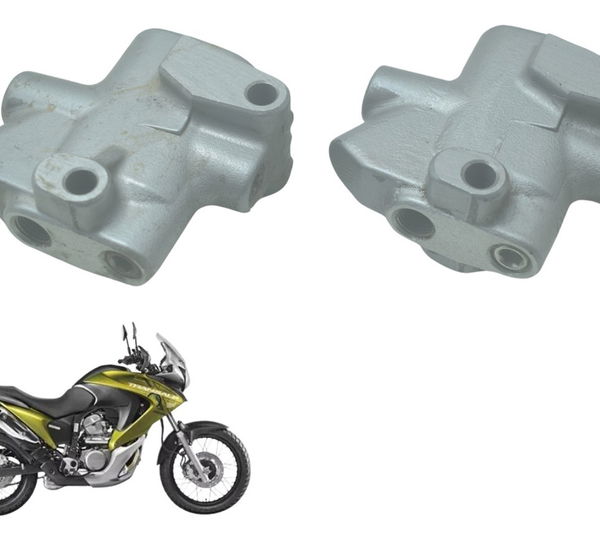 Par Suporte Cano Abs Honda Xl 700v Transalp 11-14 Original Cinza