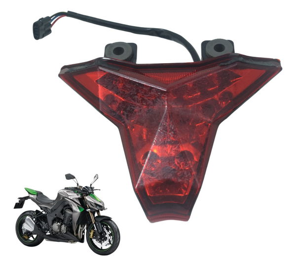 Lanterna Traseira C/ Detalhes Kawasaki Z 1000 15-22 Original Vermelho