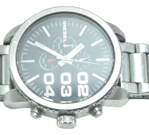 Relógio Diesel Cronógrafo Idz4219 Original Prateado Preto