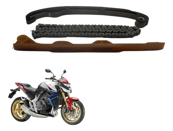 Kit Guia Tensor Corrente Comando Honda Cb 1000 R 11-16 Orig