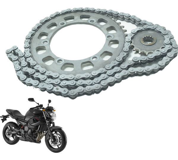 Kit Relação Yamaha Xj6 N 10-12 Paralelo Prateado
