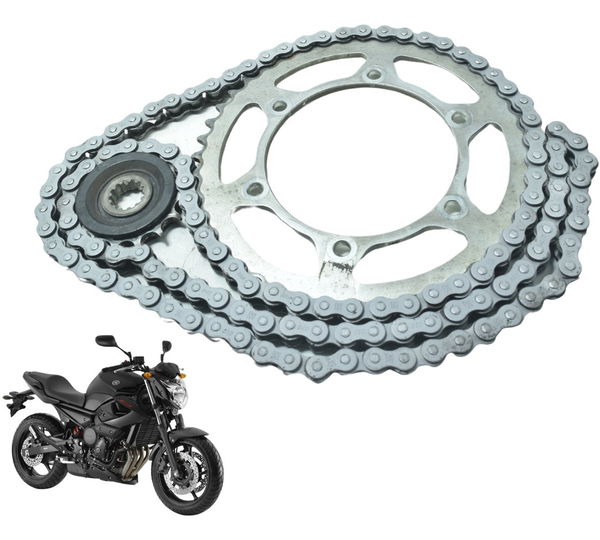 Kit Relação Yamaha Xj6 N 10-12 Original Prateado