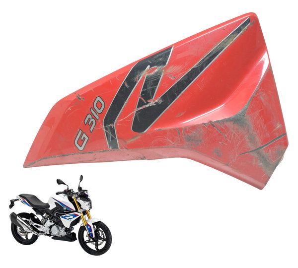 Carenagem Lateral Esquerda C/ Avaria Bmw G 310 R 17-20 Orig Vermelho