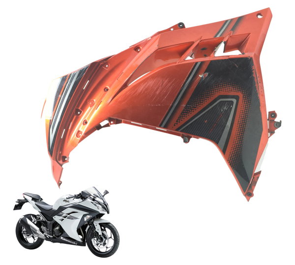 Carenagem Lateral Esq Avaria Kawasaki Ninja 300 13-18 Orig Vermelho