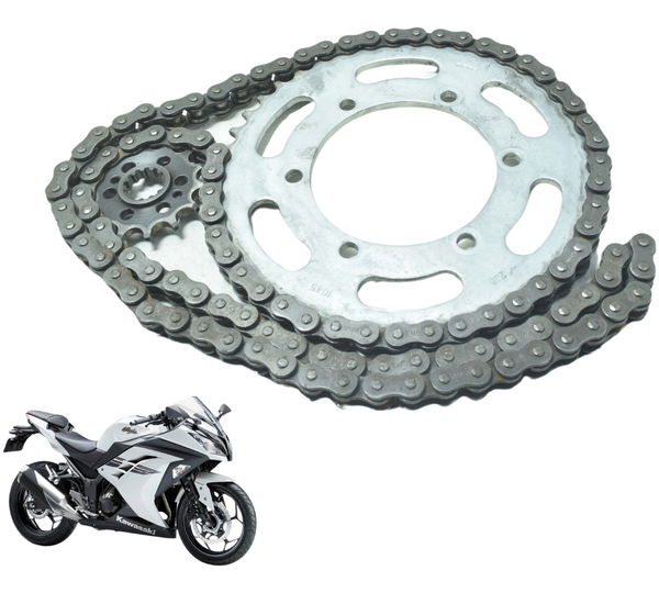 Kit Relação Kawasaki Ninja 300 13-18 Original Prateado