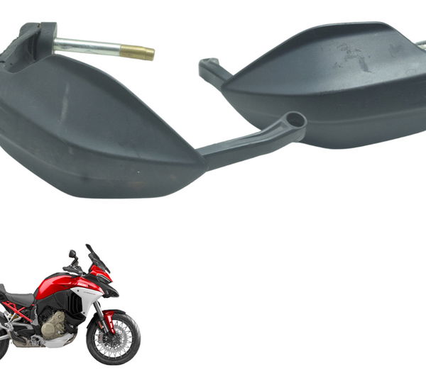 Par Protetor Punho C/ Avaria Ducati Multistrada V4 V4s 21-24 Preto