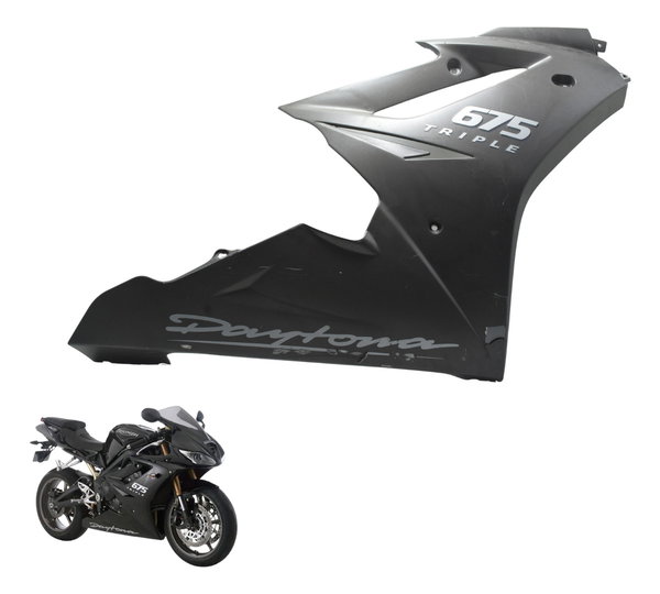 Carenagem Lateral Direita C/ Det Triumph Daytona 675r 09-12 Preto
