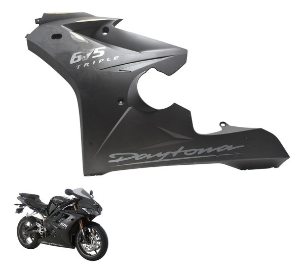 Carenagem Lateral Esquerda C/ Det Triumph Daytona 675r 09-12 Cinza