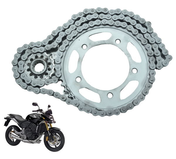 Kit Relação Honda Cb 600f Hornet 08-11 Original Prateado