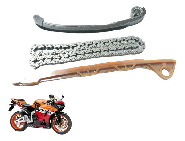 Kit Guia Tensor Corrente Comando Honda Cbr 600 Rr 07-14 Orig