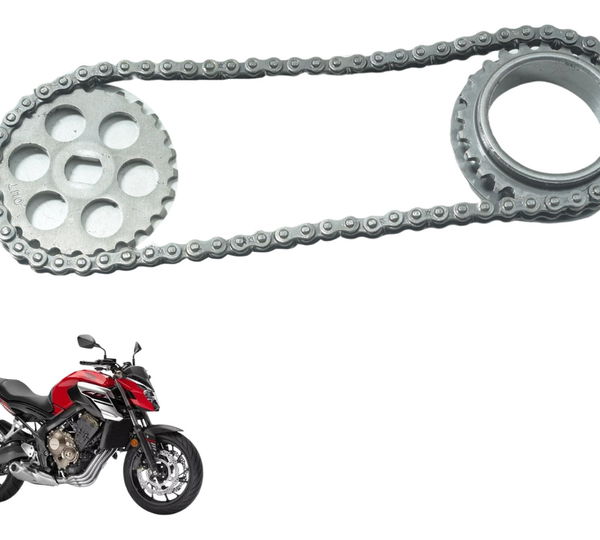 Kit Engrenagem Corrente Bomba Óleo Honda Cb 650f 18-21 Orig