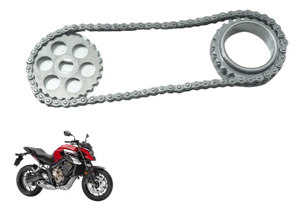 Kit Engrenagem Corrente Bomba Óleo Honda Cb 650f 18-21 Orig