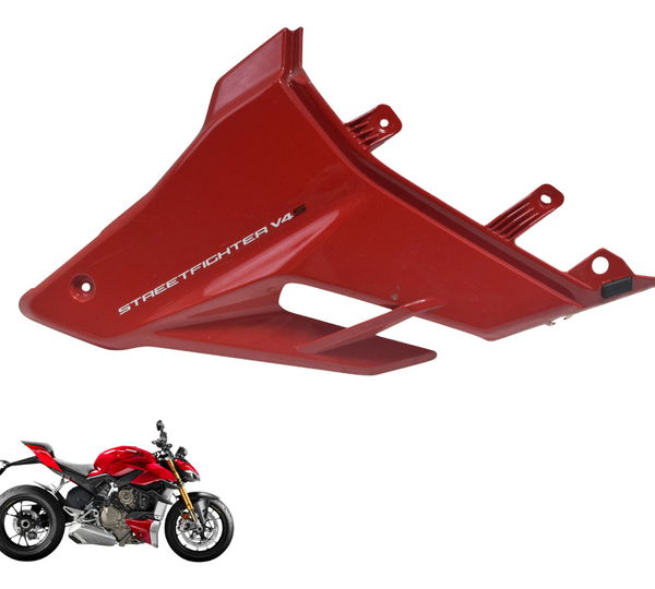 Carenagem Spoiler Lat Dir Ducati Streetfighter V4 V4s 21-24 Vermelho