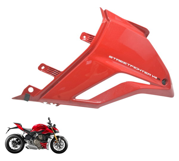 Carenagem Spoiler Lat Esq Ducati Streetfighter V4 V4s 21-24 Vermelho